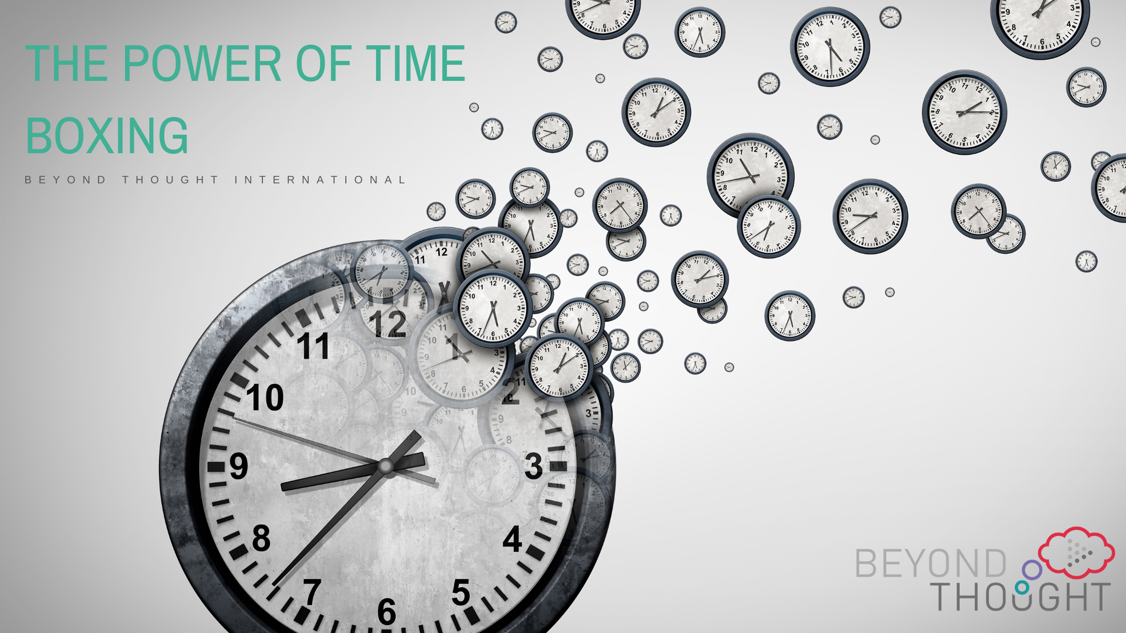 Picture of a clock and the words The Power of Time